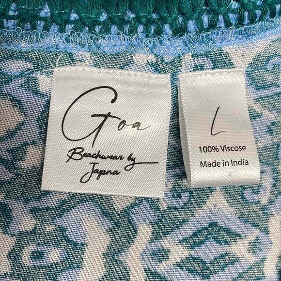 NWOT Goa Beachwear By Japna Boho Swim Coverup Summer Dress Crochet Fringe L - Picture 14 of 16